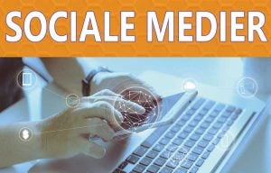 Sociale medier med Facebook, LinkedIn, Google+, Twitter, Instagram, Pinterest og alle de andre