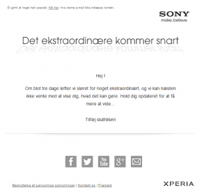 SONY: det ekstraordinære kommer snart